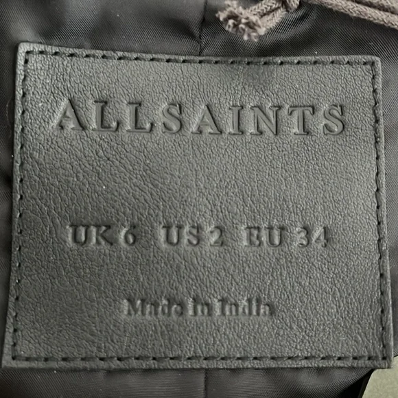 ALLSAINTS Oxblood Red Catch Biker Leather Coat - Picture 9 of 9